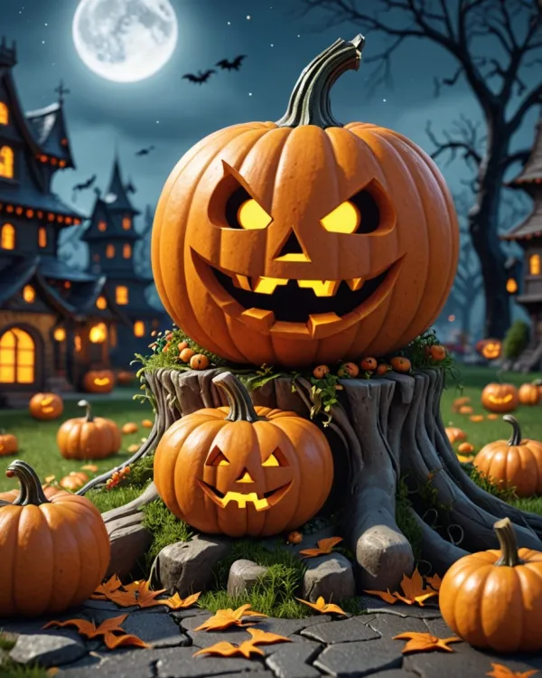 Spooky Festive Glowing Pumpkins