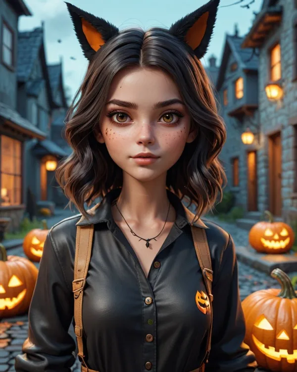 Mystical Halloween Night Portrait
