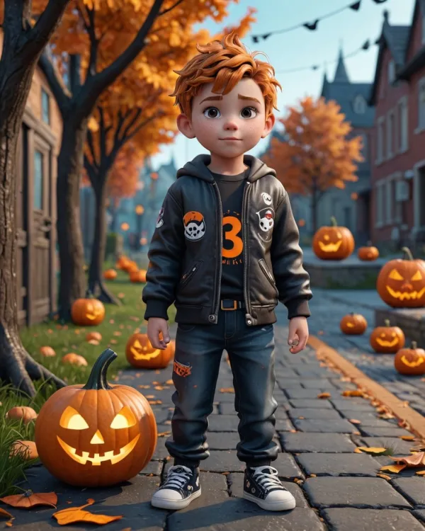 Whimsical Halloween Boy