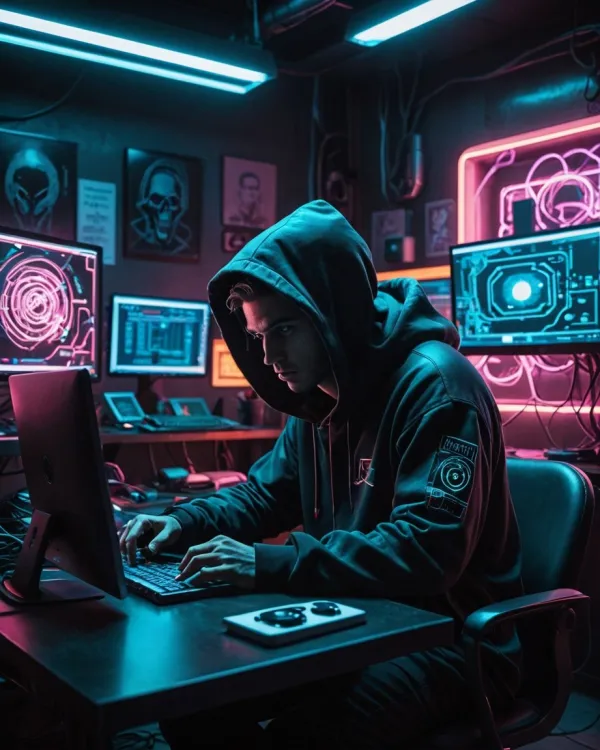 Intense Cyberpunk Focus