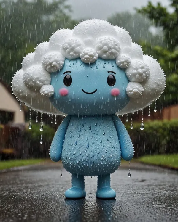 Cheerful Rainy Character