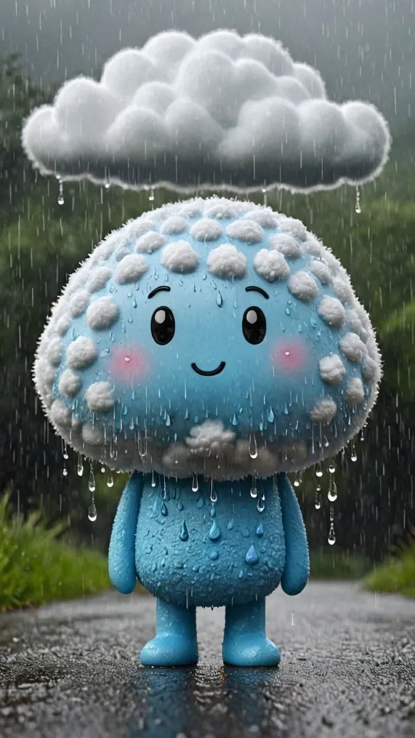 Cheerful Rainy Character