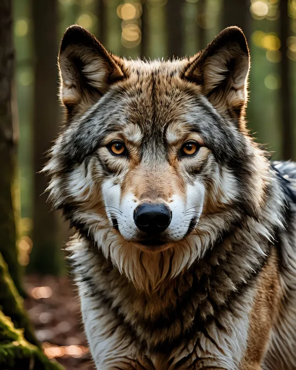 Intense Wolf Focused Alert