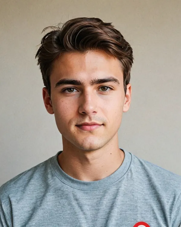 Calm Neutral Young Man