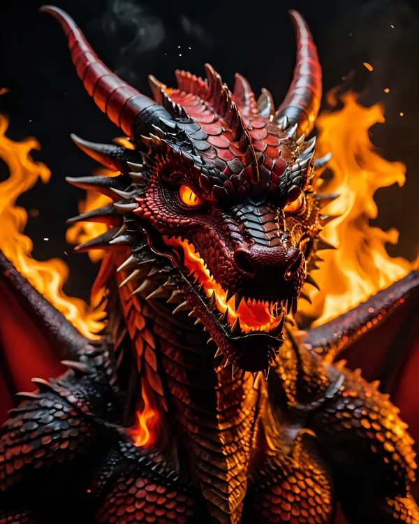 Fierce Fiery Dragon