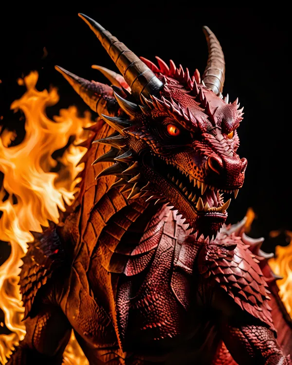 Fierce Majestic Intense Dragon