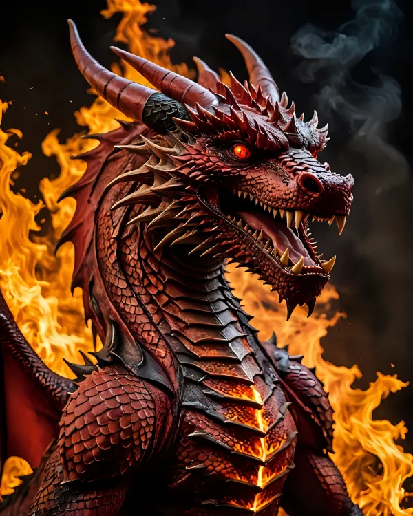 Fierce Majestic Dragon