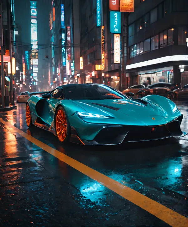 Sleek Futuristic Night Drive