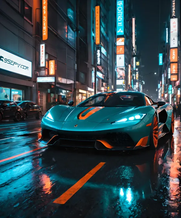 Sleek Neon Ride