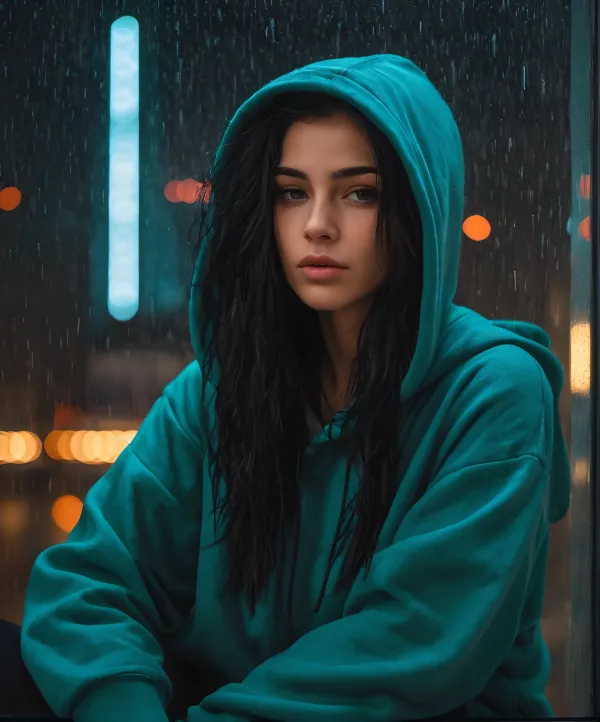 Contemplative Rainy Night