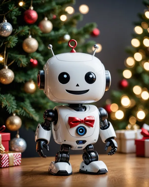 Cheerful Festive Cute Robot
