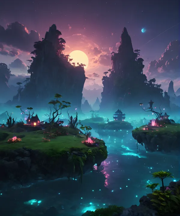 Mystical Moonlit Dreamscape