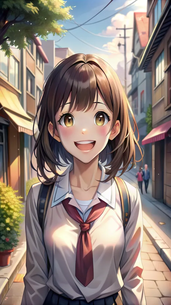 Cheerful Anime Portrait
