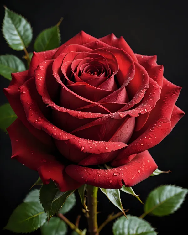Fresh Vibrant Dewy Rose