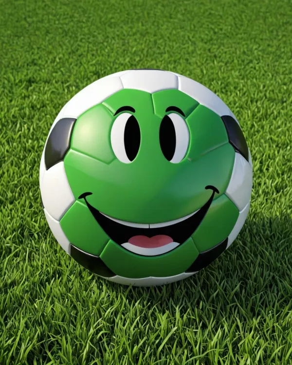 Cheerful Playful Soccer Ball