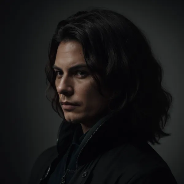 Moody Contemplative Portrait