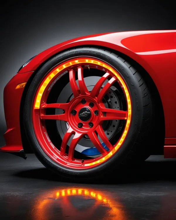 Sleek Red Glossy Rim