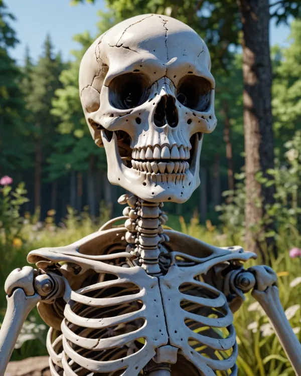 Serene Skeletal Contemplation