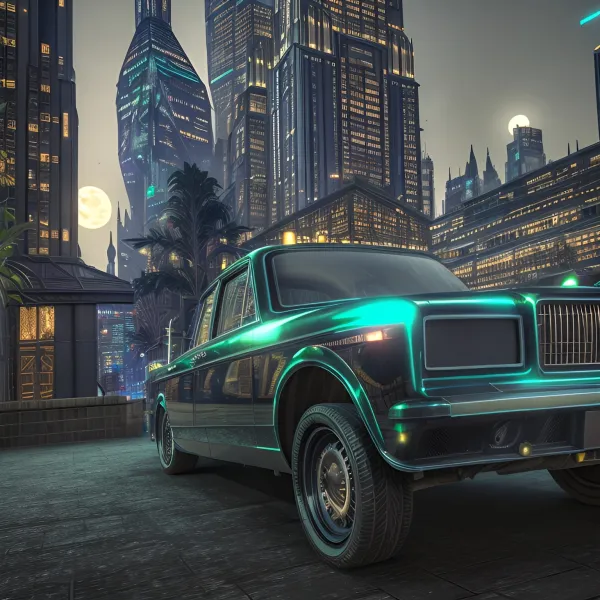 Sleek Futuristic Neon Glow