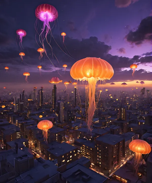 Mystical Ethereal Cityscape