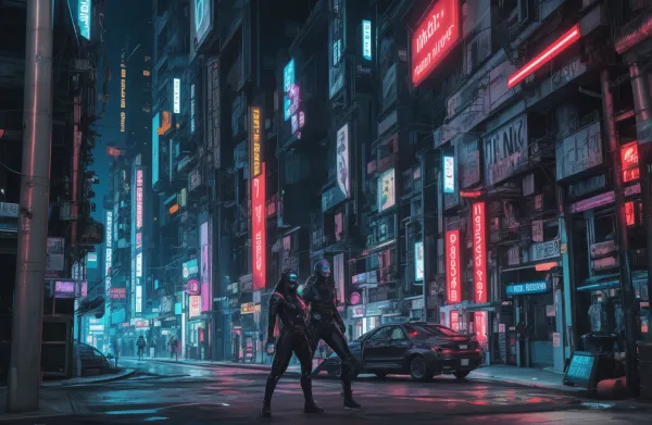 Neon Drenched Cyberpunk