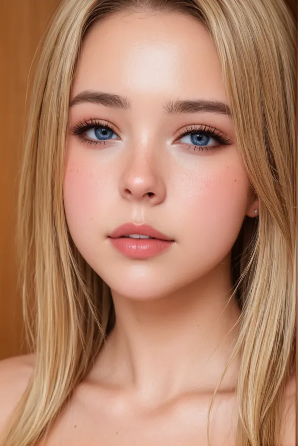 Serene Blue-Eyed Beauty