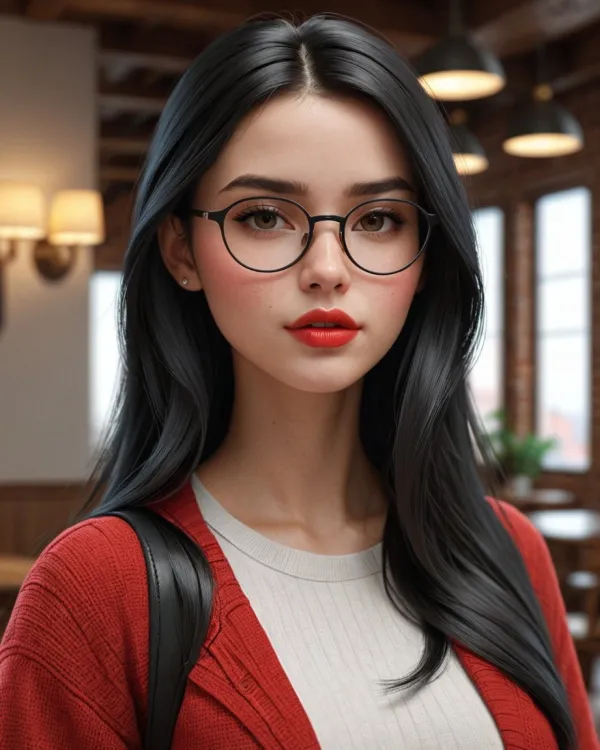 Calm Confident Cafe Portrait