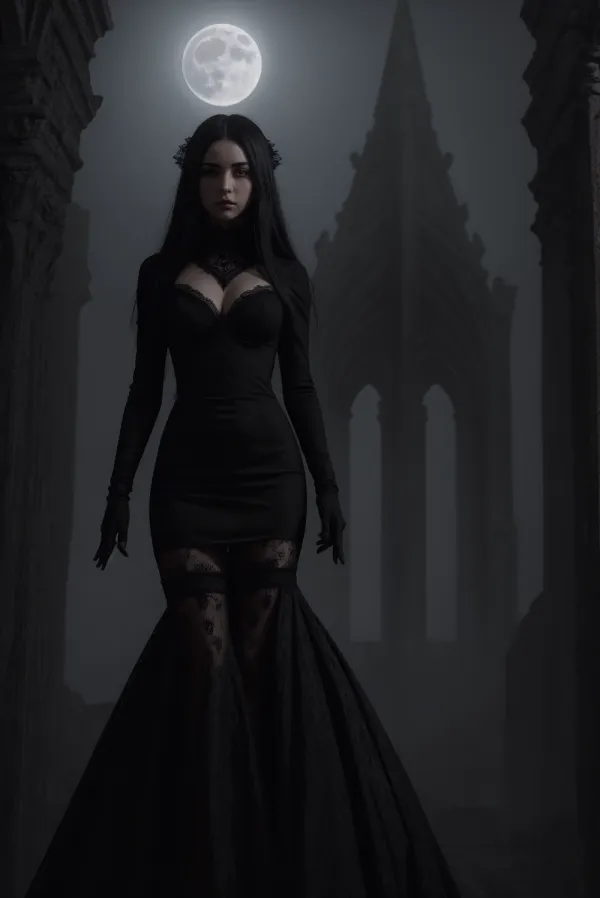 Dark Elegance Gothic Moon