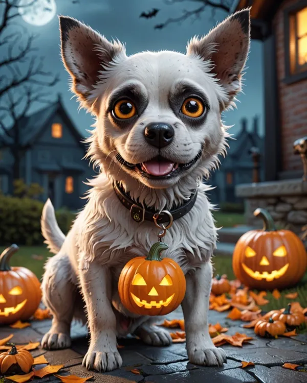 Joyful Halloween Pup