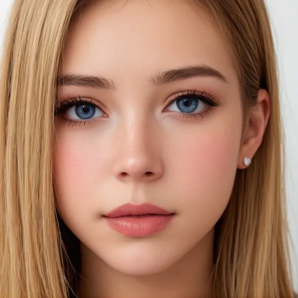Serene Blue-Eyed Beauty