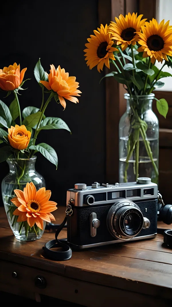 Nostalgic Vintage Floral Still Life
