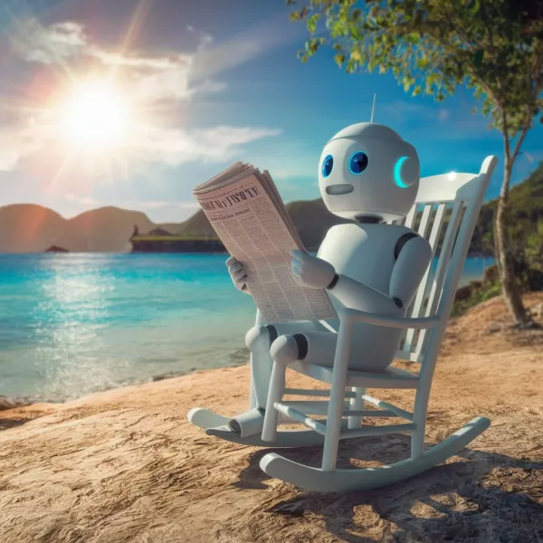 Serene Beach Robot