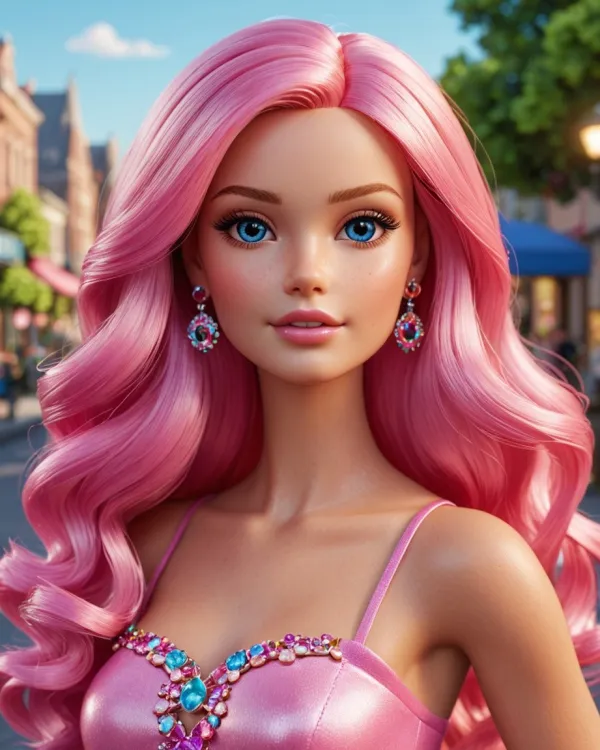Vibrant Glamorous Pink Portrait