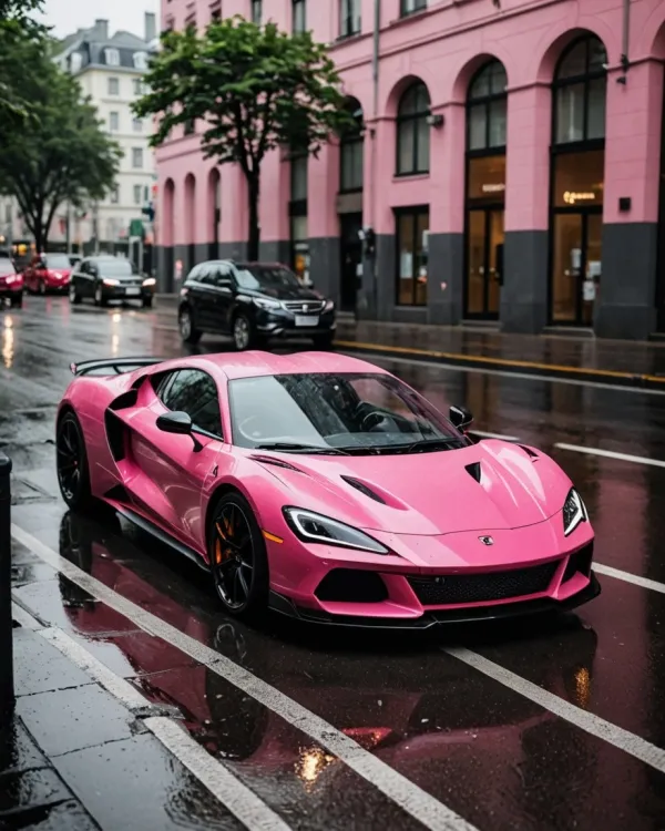 Vibrant Moody Rainy City