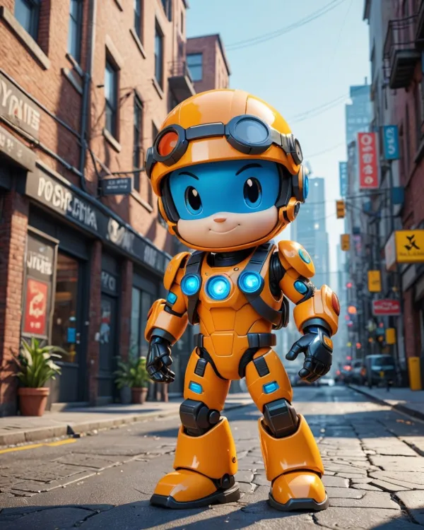 Playful Futuristic Robot