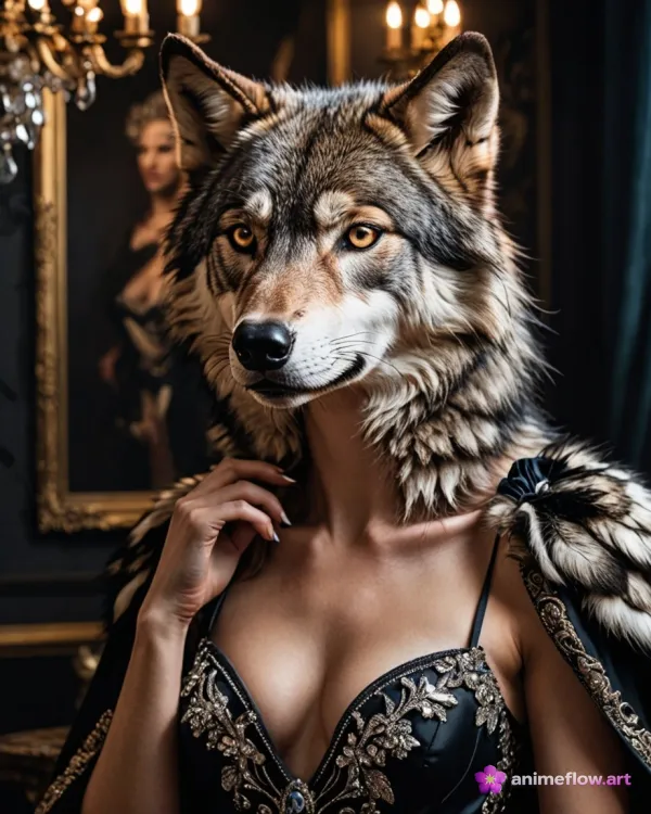 Mystical Regal Wolf Woman