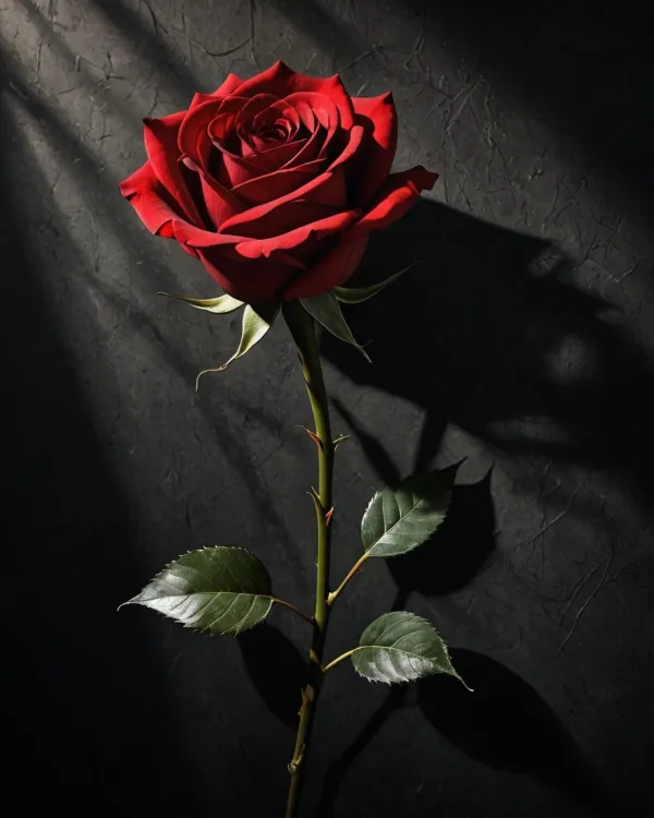 Elegant Dramatic Red Rose