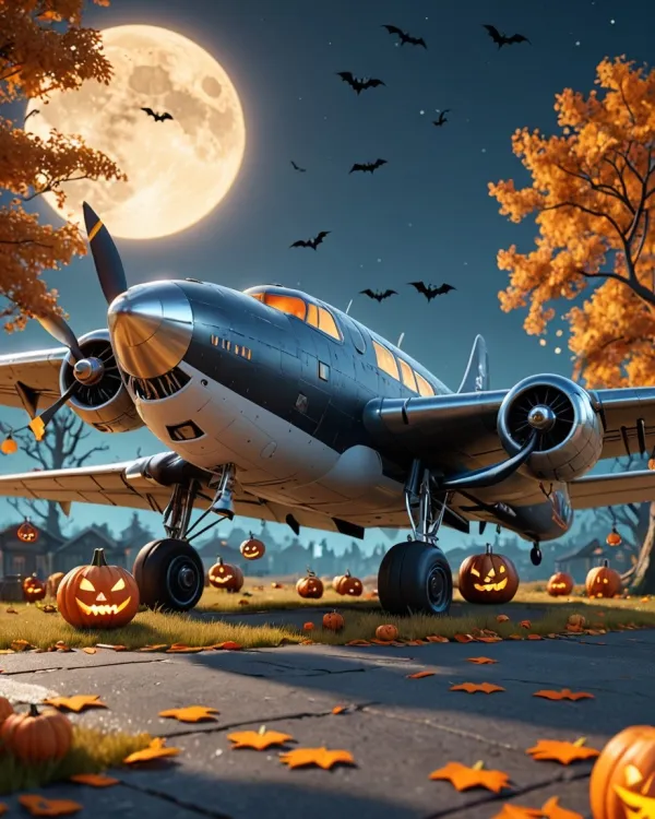 Spooky Vintage Airplane