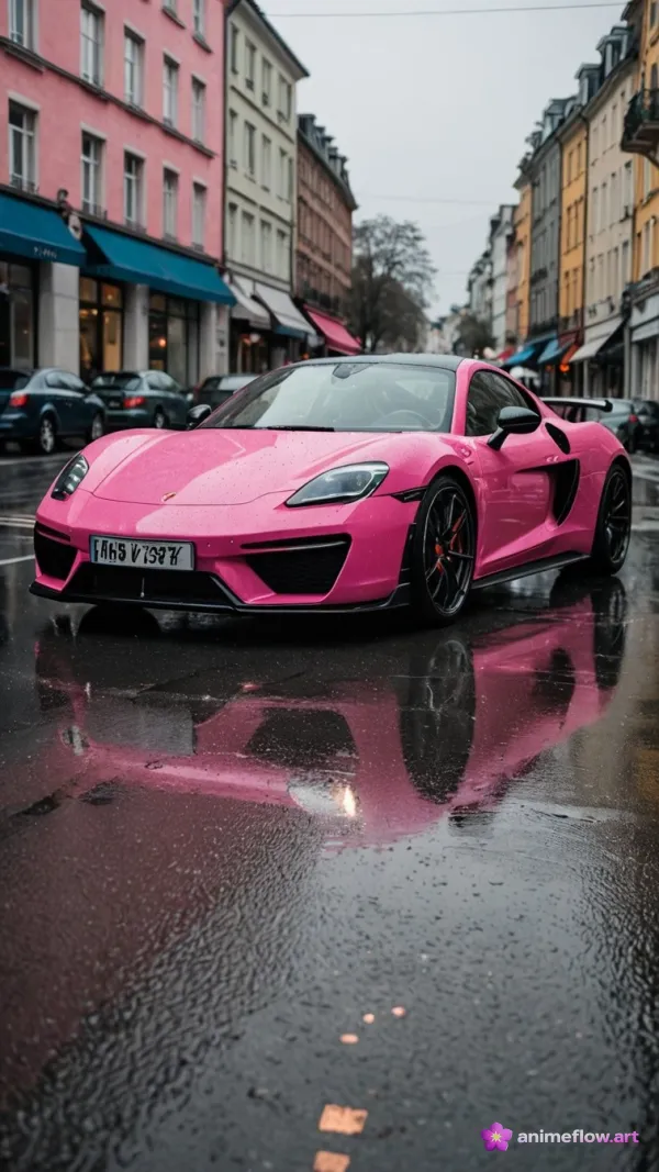 Sleek Vibrant Urban Sports Car
