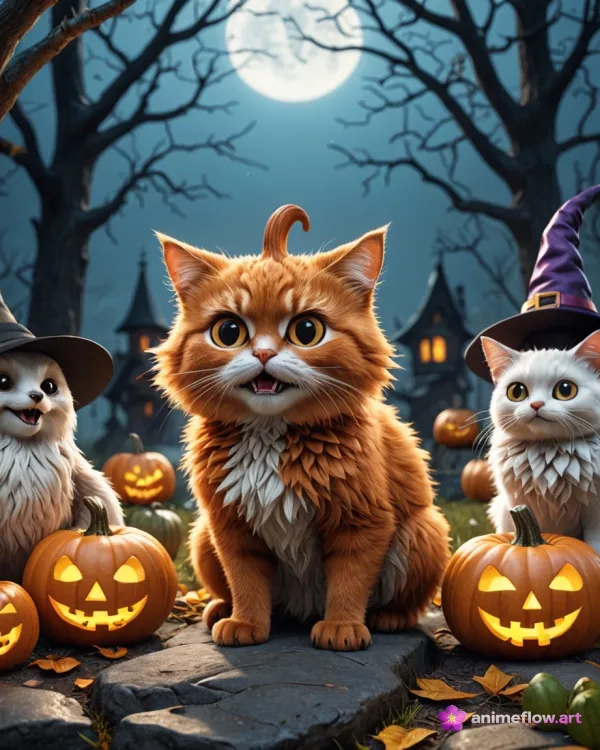 Playful, Spooky, Adorable Cats