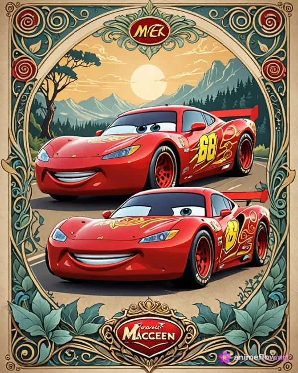 Cheerful Nostalgic Race Car