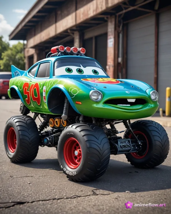 Vibrant Playful Monster Truck