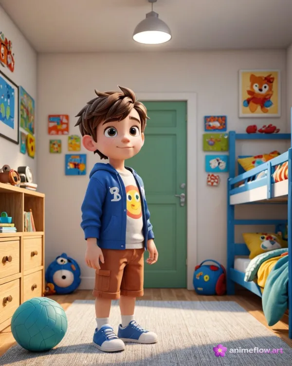 Cheerful Playful Cozy Scene