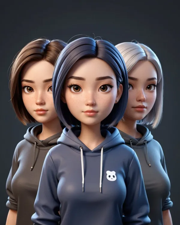 Trio of Stylish Friends