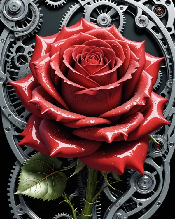 Vivid Rose Mechanical Contrast
