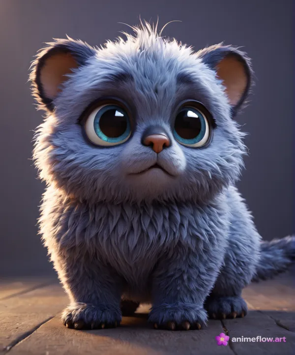 Innocent Curious Fluffy Cub