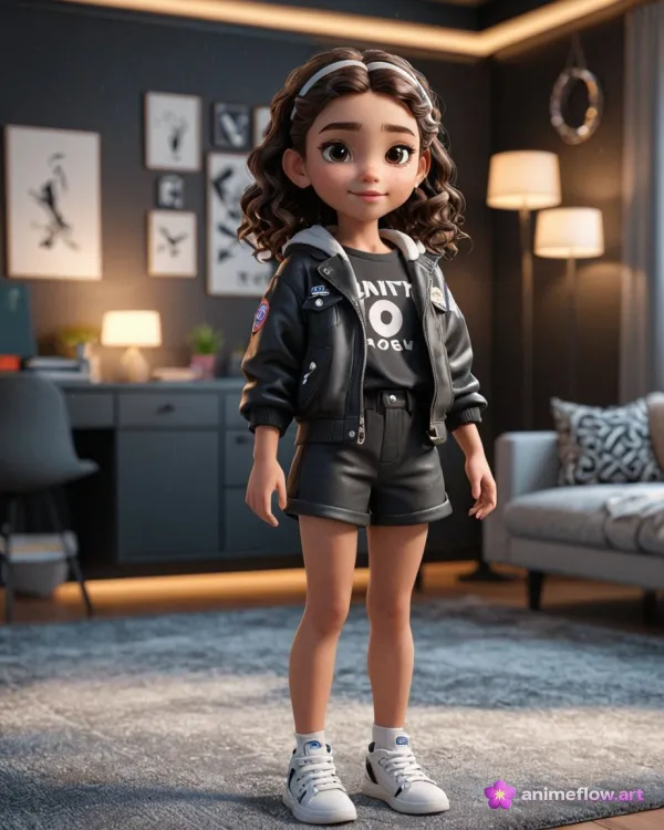 Stylized Cartoon Girl