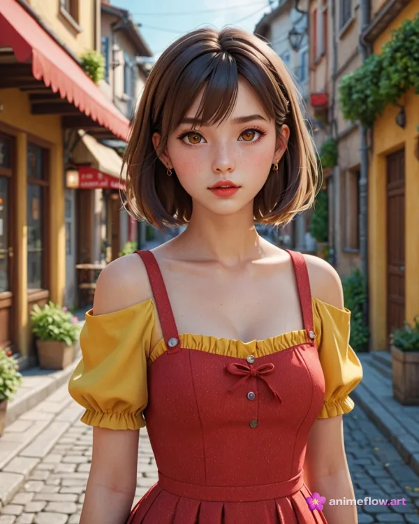 Warm Serene Street Portrait