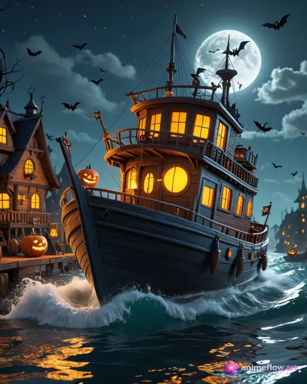 Eerie Halloween Night Voyage