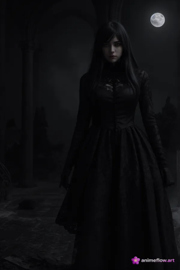 Haunting Gothic Moonlit Solitude